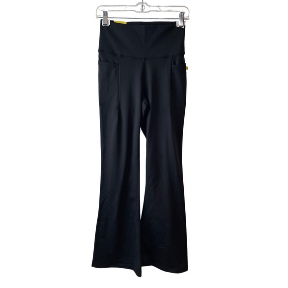 Jockey Pants - Jockey Studio Flare Pant Women S Black NEW High Waist Pockets Yoga Leggings 31"